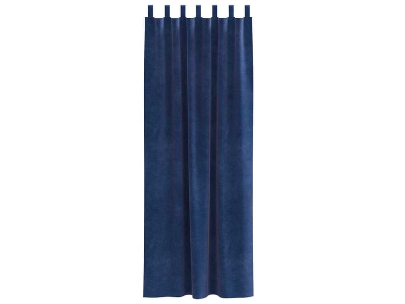 Lot de 2 rideaux, rideaux de fenêtre bleu foncé 140 x 260 cm velours cf43999  - Conforama D