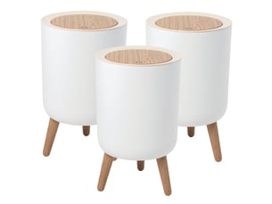 3 poubelle de salle de bain push malmo 7l