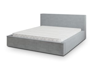 Lit coffre 200x200 cm <strong>MASSENO</strong> <strong></strong> coloris gris