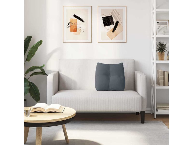  Coussin de dos, coussin de dossier gris foncé 45 x 24 x 50 cm velours cf54718  - Conforama D