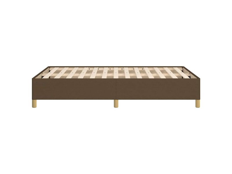  Lit double- lit adulte -  cadre de lit sans matelas marron foncé 120x190 cm tissu  - Conforama D