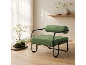 Fauteuil fixe <strong>OKMYHOME</strong> <strong></strong> Velours côtelé vert vendu A l'unité