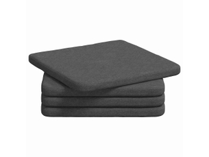 Lot de 4 coussins de siège, coussins décoratifs tissu en velours côtelé gris foncé cf59991