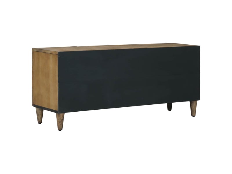  Meuble tv - banc tv - meuble de rangement marron 105 x 33,5 x 46 cm bois de mangue massif  - Conforama E