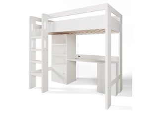 Lit mezzanine 90x200 cm <strong></strong> <strong></strong> coloris blanc