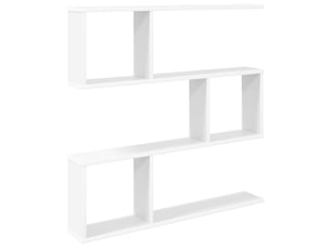 Étagère murale, étagère suspendue blanc 80 x 12 x 79,5 cm bois d'ingénierie cf42046