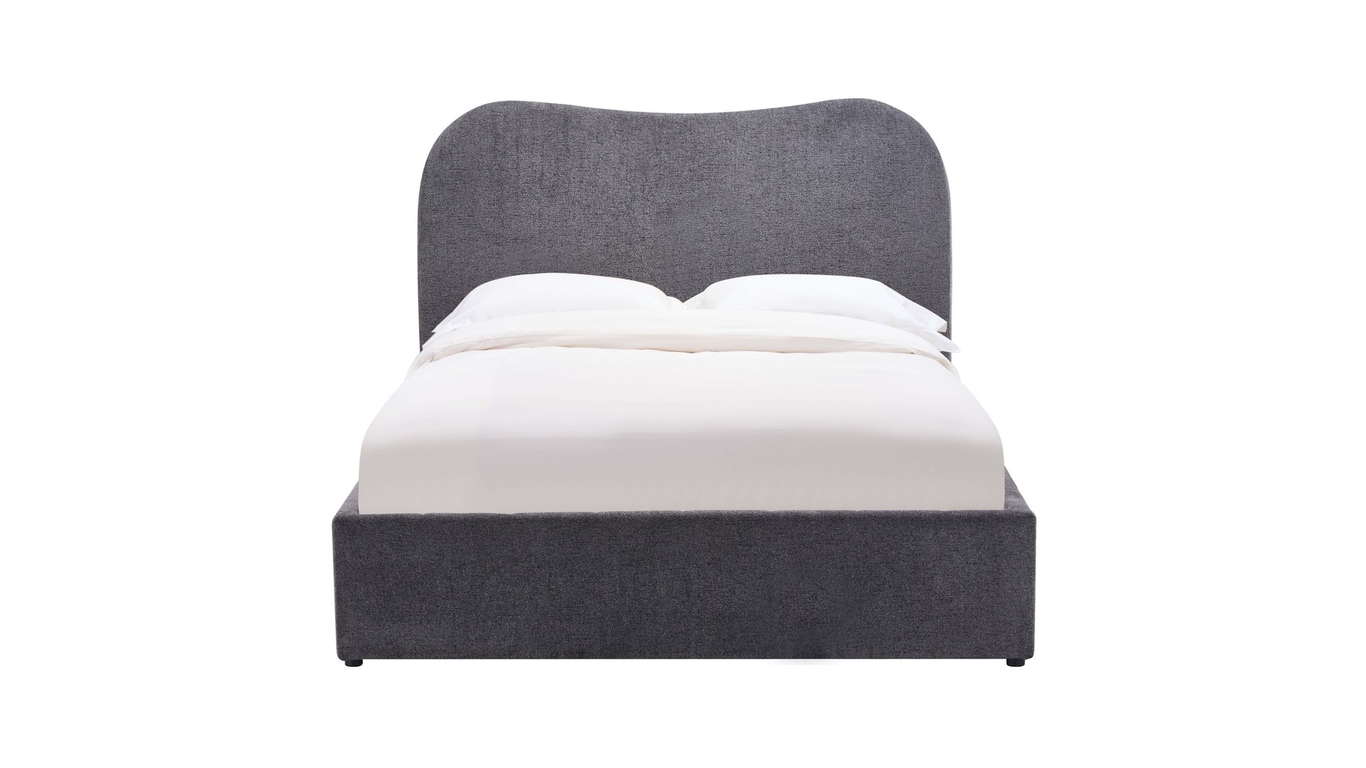 Lit adulte 140x190 cm WAVIA gris 110 Conforama