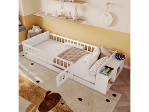 Lit simple 90x200 cm <strong>HAUSS SPOLE</strong>  <strong></strong> coloris blanc