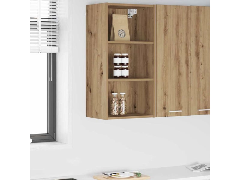  Meuble de rangement cuisine, armoire suspendue chêne artisanal 40x29,5x80cm  - Conforama B