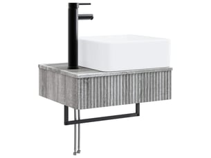 Basin de lavage mural, lavabo sonoma gris 50x41x39 cm