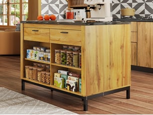 Buffet 0 porte(s) 2 tiroir(s) BGSRYAO - 75 cm coloris marron
