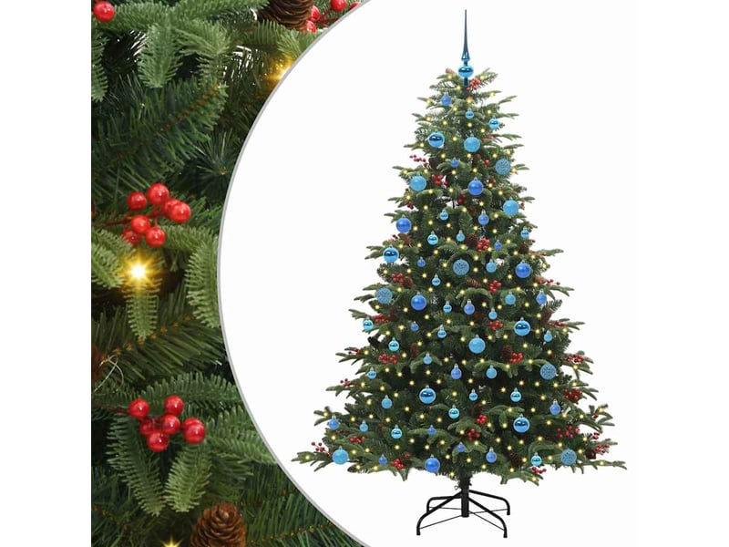  Sapin de noël, arbre de noël artificiel vert 180 cm pvc, métal et plastique cf61434  - Conforama A