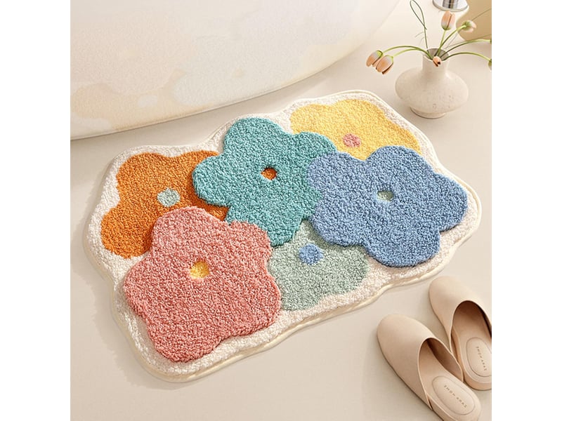  Tapis de bain antidérapant mignon,t apis salle de bain absorbant en microfibre douce, absorbant l'eau, lavable en machine, pour salle de bains,45x70cm  - Conforama D