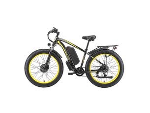 Vélo électrique double moteur sinohon x26, fat bike 26 po tout-terrain, jaune