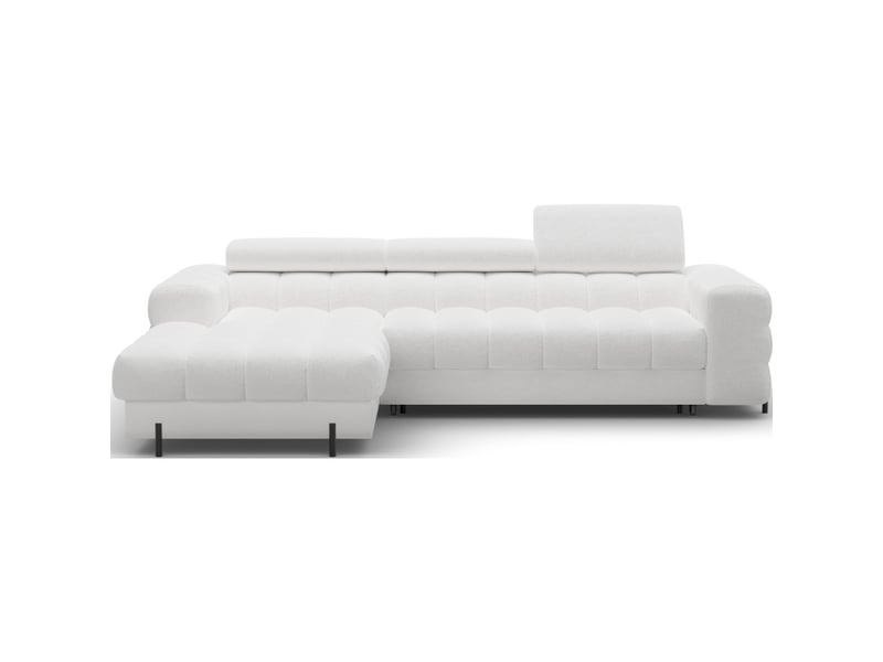 Canapé d'angle gauche convertible blanc allure contemporaine 285x99x181cm filtro - Conforama A