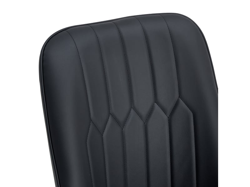 Lot de 2 chaises de salle à manger modernes 40x40x89 cm, confortable, chaise cuisine, assise rembourrée, noir, métal+pu  - Conforama E
