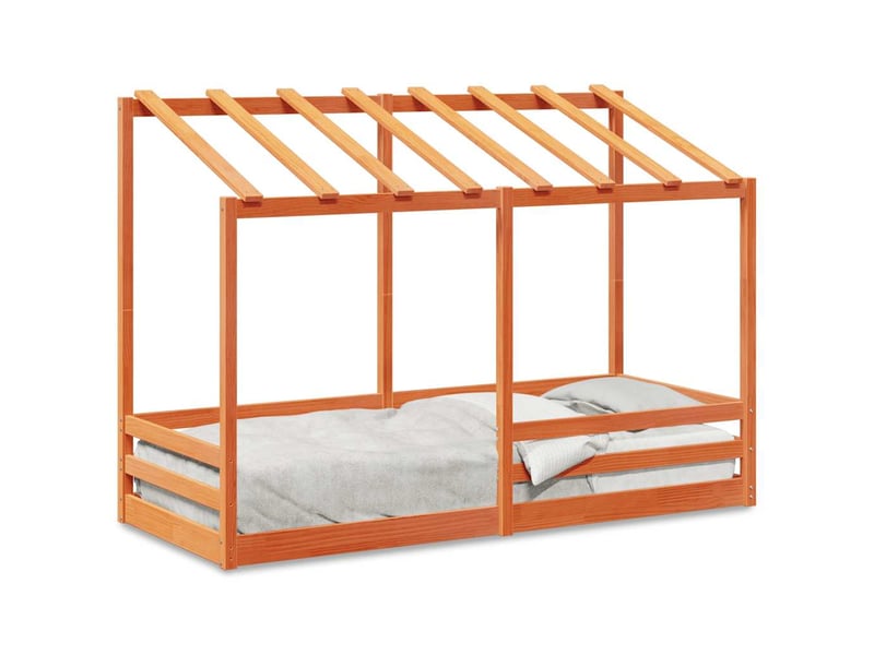  Lit pour enfants - lit jeune sans matelas  marron 90x190 cm pin massif  - Conforama A