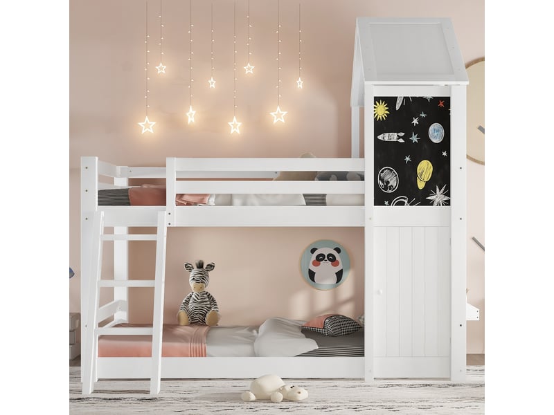  Lit enfant 90x200 princesse rose et blanc capitonné avec tête de lit couronne simili cuir pu  - Conforama W