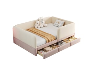 Lit avec rangement 140x200 cm TCQPZ coloris bicolore