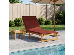 Coussin de transat, coussin pour bain de soleil gemert 100 % polyester rouge 200 x 80 x 3 cm cf56197