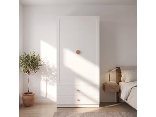 Armoire  coulissante  2 tiroir(s) <strong></strong> <strong>OPULERANE TRADING LTD</strong> coloris blanc largeur 90 cm