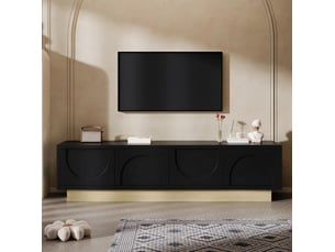 Meuble tv coloris noir 175 cm ULEVR