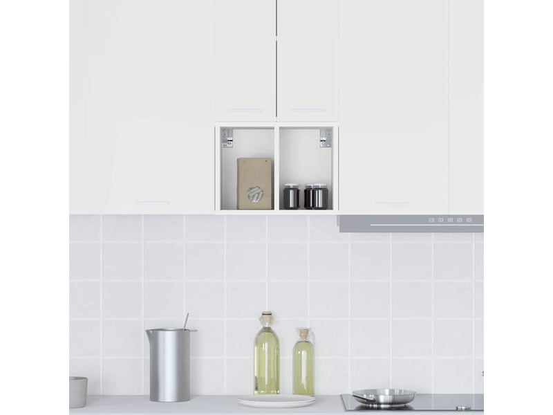  Meuble de rangement cuisine, armoire suspendue blanc 30x29,5x40cm bois d'ingénierie  - Conforama D