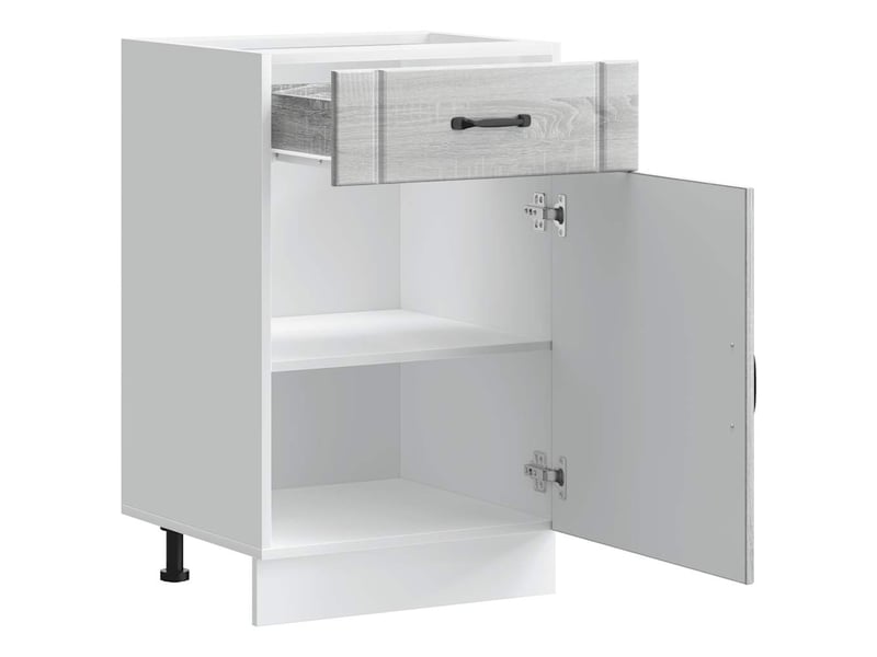 Meuble de rangement, armoire de cuisine lucca sonoma gris bois ingénierie shl5979 - Conforama E