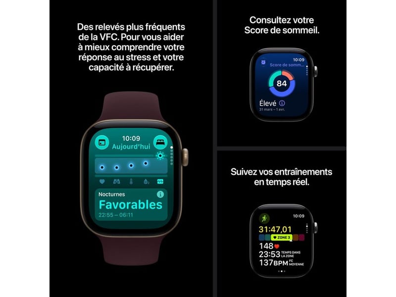  Montre intelligente gps cellular 42mm titane or radiant gold milanese loop MJGL4ZR/A - Conforama E