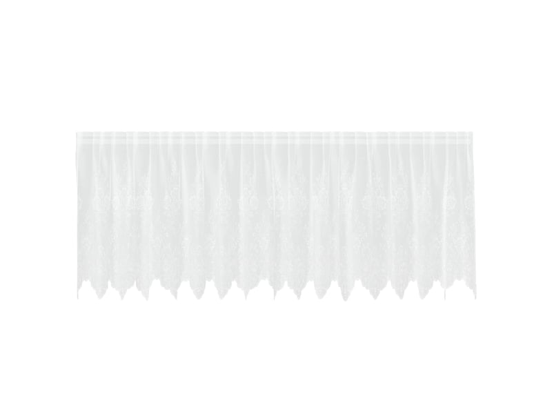 Rideau en dentelle, rideau ajouré, voilage blanc 80 x 400 cm polyester cf43823 - Conforama A