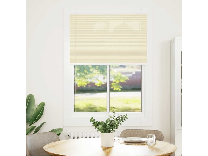  Store plissé, store de fenêtre crème 95x100 cm largeur du tissu 94,4 cm polyester cf46865  - Conforama A