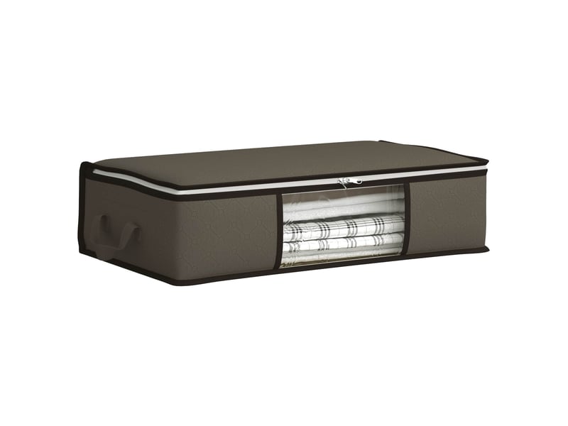 Boîte de rangement avec fenêtre latérale transparente 2 pcs gris shl91856 - Conforama C