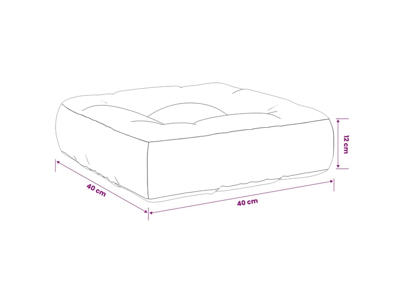  Coussin de siège, coussin d'assise 1 pièce vianen 100 % polyester blanc cf55763  - Conforama E