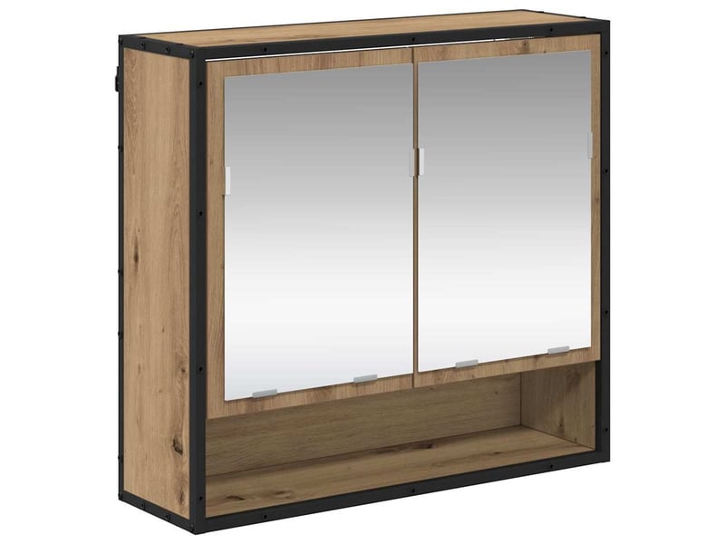  Ensemble de mobilier de salle de bain 3 pièces chêne artisanal cf64446  - Conforama E