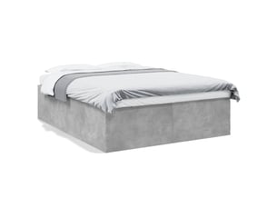 Lit 2 places 150x200 cm    coloris gris