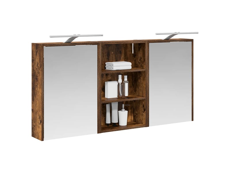  Ensemble de meubles de salle de bain 3 pcs 126x16x62.5 cm shl6606  - Conforama C
