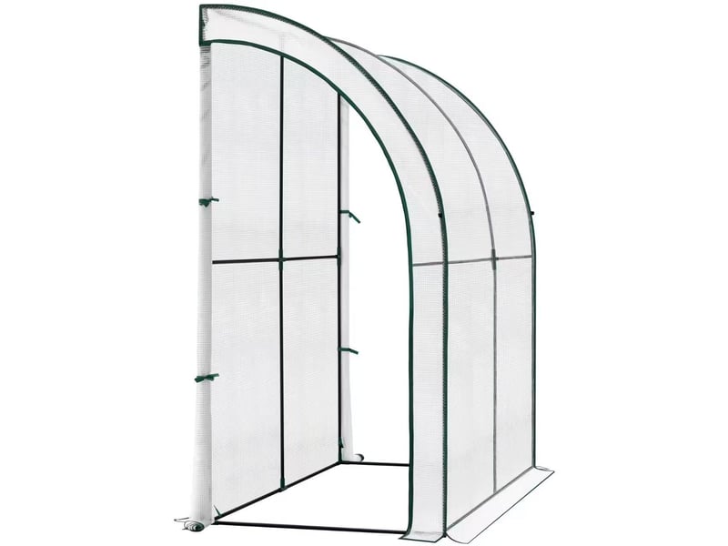  Serre adossée portable, serre extérieure pour plantes, format compact  - Conforama A