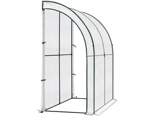 Serre adossée portable, serre extérieure pour plantes, format compact