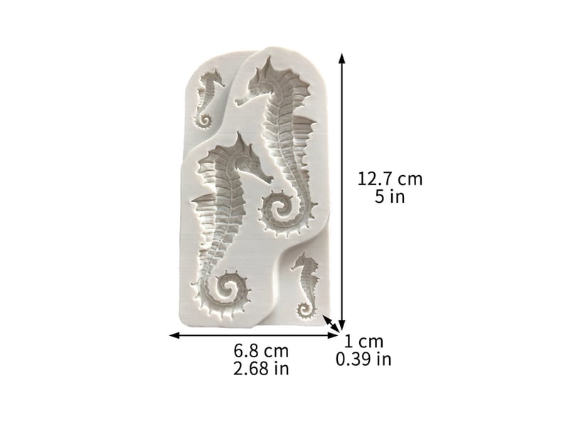  Moule en silicone pour fondant, gâteau, chocolat, biscuits, bonbons, pâtisserie, outil de cuisine, décoration de fête, motif hippocampe NO Commercial reference - Conforama C