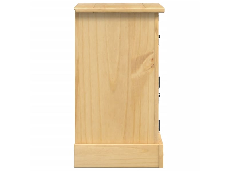 Table de chevet avec tiroir et compartiment avec porte 35 x 32,5 x 58 cm bois de pin massif et mdf dec033900  - Conforama C