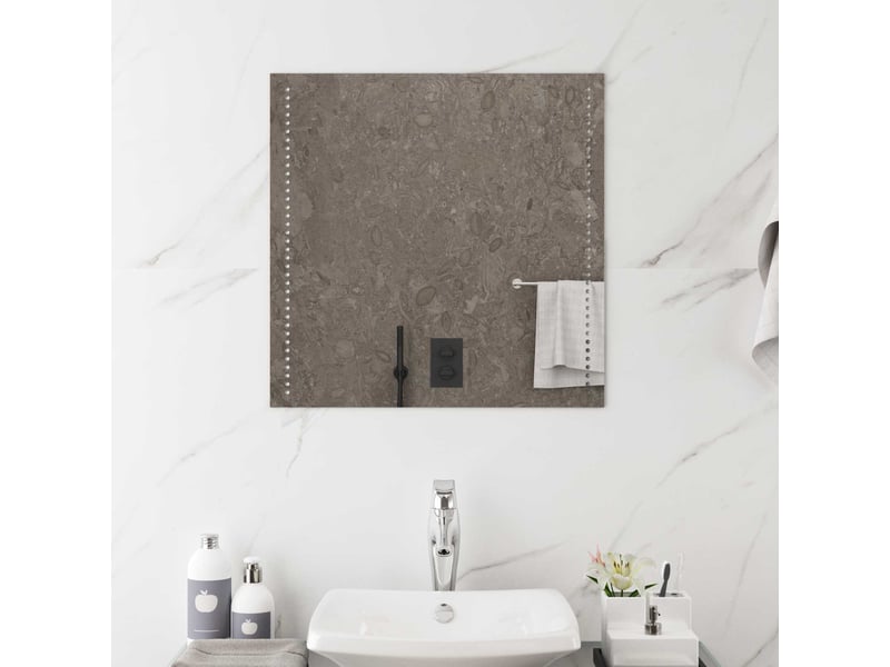  Miroir de salle de bain, miroir de toilette led transparent 60 x 60 cm verre trempé cf62599  - Conforama B