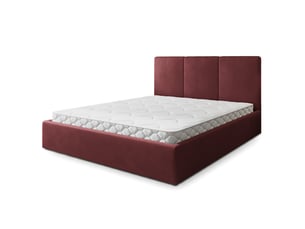 Lit coffre 160x200 cm <strong>MASSENO</strong> <strong></strong> coloris rouge