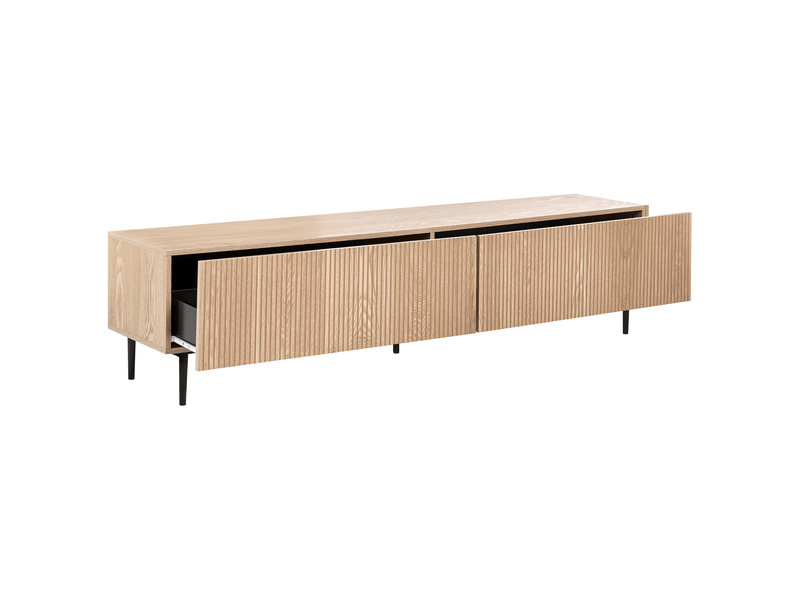 Meuble tv blythe frêne clair  - Conforama D