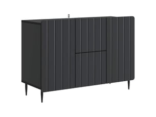Buffet - bahut - meuble de rangement avec tiroir noir 89 x 34,5 x 62 cm bois d'ingénierie