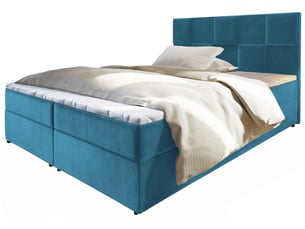 Lit avec rangement 160x200 cm <strong>MASSENO</strong> <strong></strong> coloris bleu