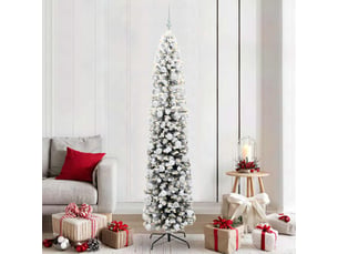 Sapin de noël artificiel, arbre de noël vert 210 cm pvc et acier et plastique shl3915