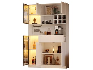 Vitrine coloris blanc <strong>FLORAGRACE</strong> <strong></strong> - 120 cmx200 cm