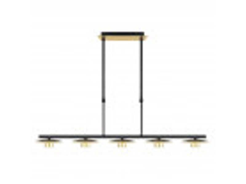  Fabrilamp ciudad del cabo, lampe, moderne, led, 30 w, 2400 lm, 4000 k, noirdoré, 40-62 x 104 x 15 cm 153655016 - Conforama D