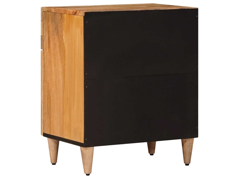 Table de chevet - cabinet de chevet - table de nuit naturel 50 x 33 x 60 cm bois de mangue massif - Conforama D