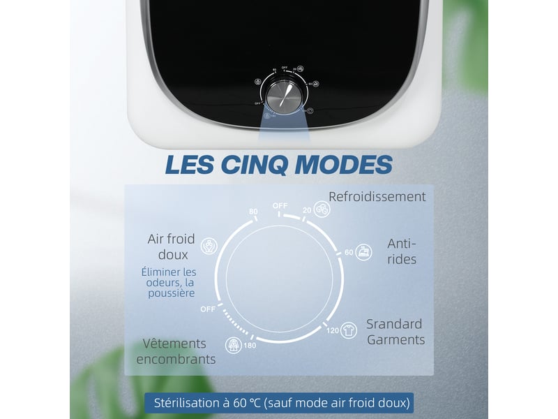  Sèche linge à évacuation électrique 800 w 4 kg avec 5 modes de séchage, charge frontale, cuve en acier inoxydable  - Conforama E
